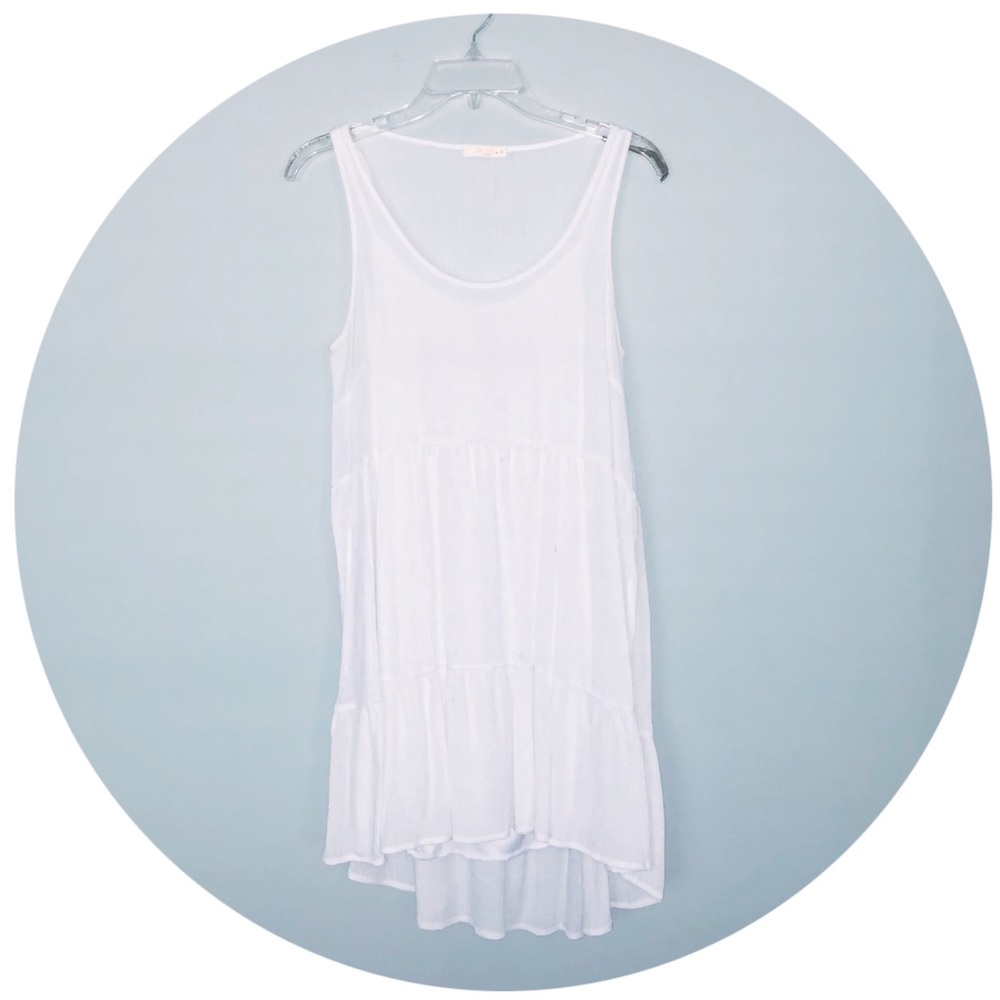 Nine Bird White Tunic Top Dress Lined S